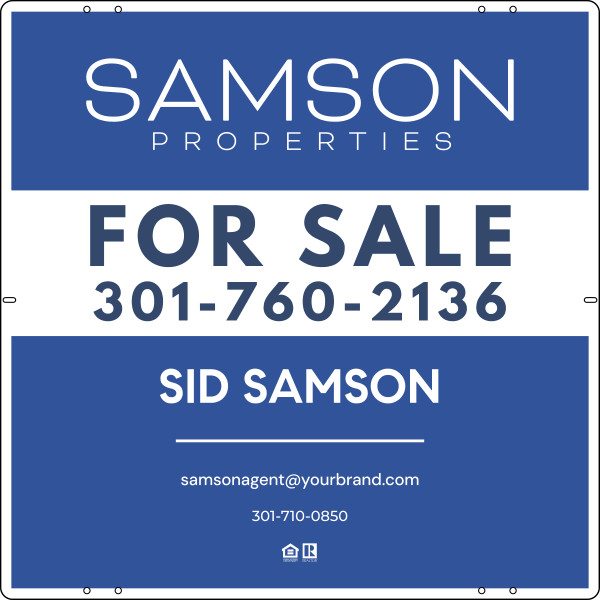 Agent For Sale Sign Panel, 24h x 24w, 24 gauge steel