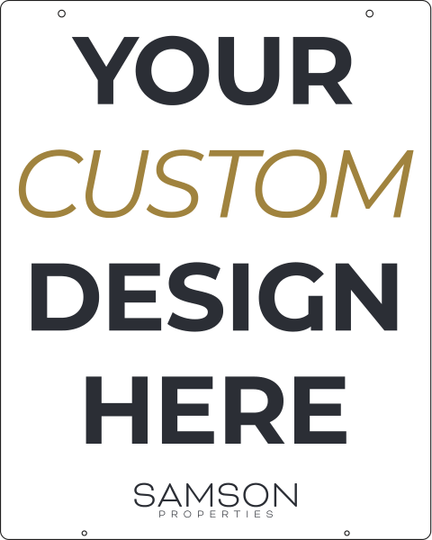 Hanging Your Design Here Sign Panel, 30h x 24w, 3mm aluminum composite