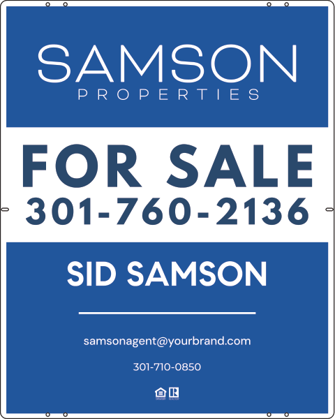 Agent For Sale Sign Panel DF, 30h x 24w, 3mm aluminum composite