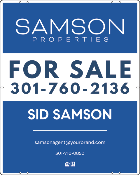 Agent For Sale Sign Panel, 30h x 24w, 24 gauge steel