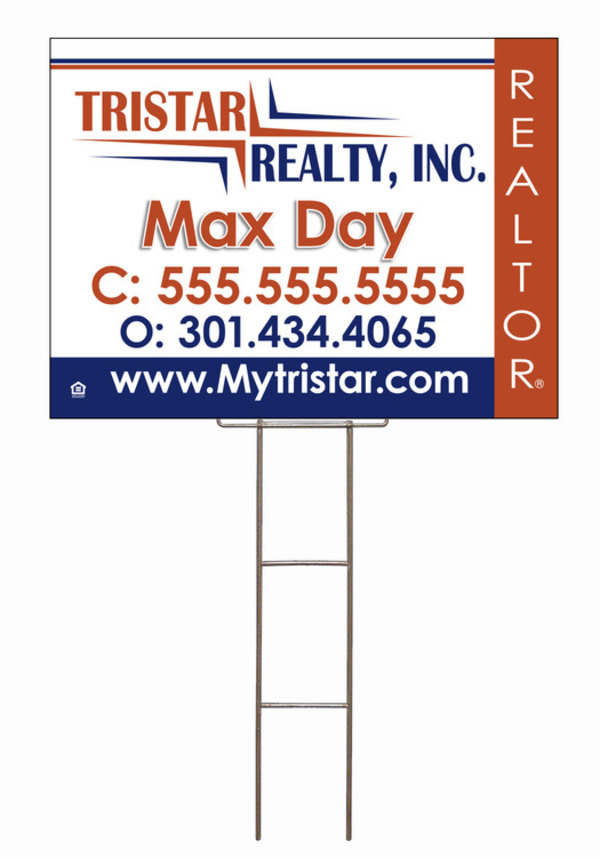 Wire Stake and Agent Sign Panel Unit, 18h x 24w, 4mm