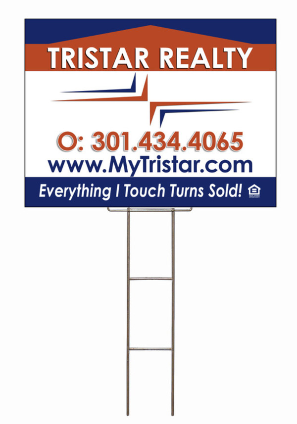 Wire Stake and Office Sign Panel Unit, 18h x 24w, 4mm