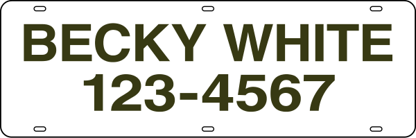  RealTree Agent Name Sign Rider, 6hx18w, Steel