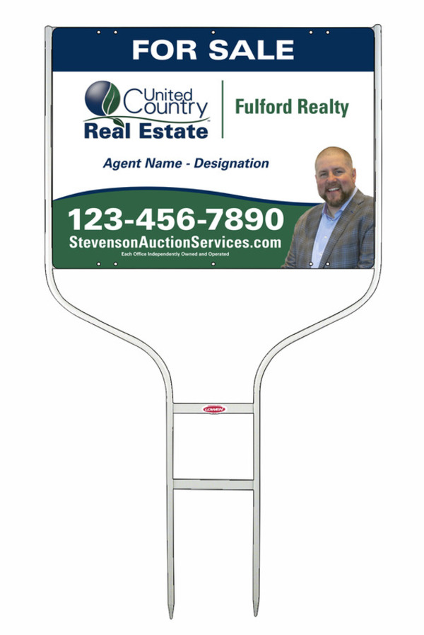 Round Rod Frame and Photo Sign Panel Unit, 18h x 24w, Steel