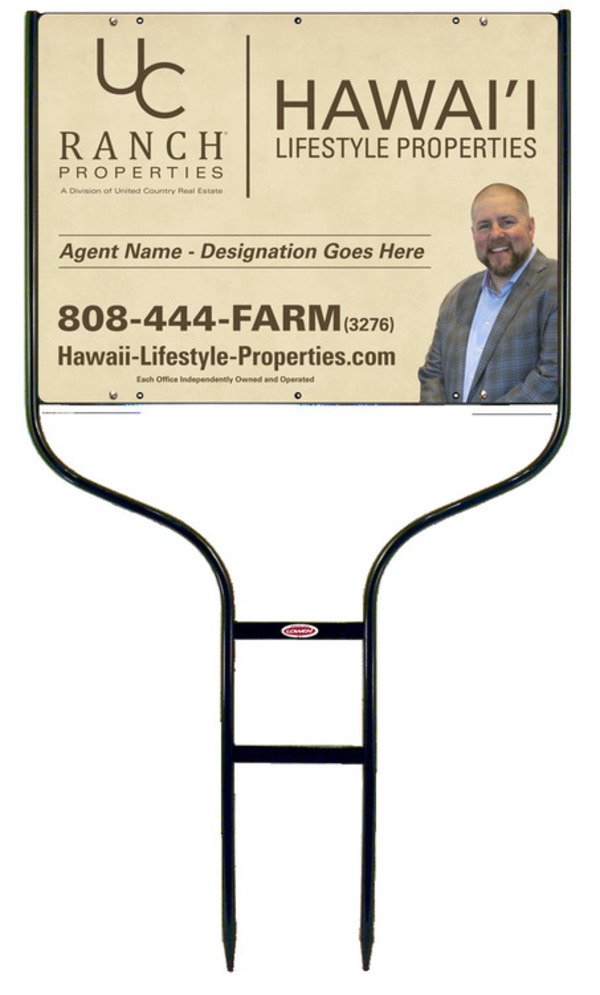 Round Rod Frame and Photo Sign Panel Unit, 18h x 24w, Steel