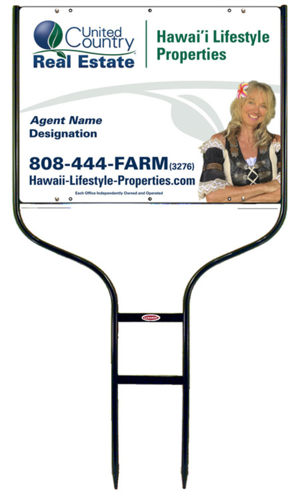 Round Rod Frame and Photo Sign Panel Unit, 18h x 24w, Steel