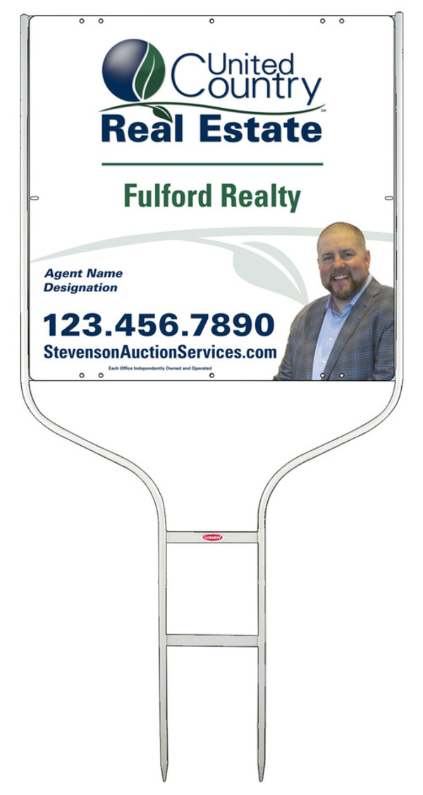 Round Rod Frame and Photo Sign Panel Unit, 24h x 24w, Steel