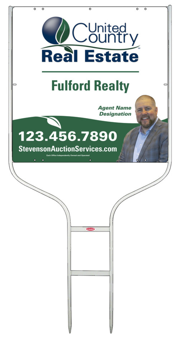 Round Rod Frame and Photo Sign Panel Unit, 24h x 24w, Steel