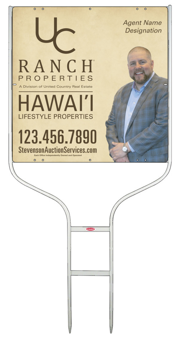 Round Rod Frame and Photo Sign Panel Unit, 24h x 24w, Steel