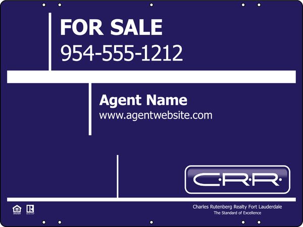Agent Sign Panel, 18h x 24w, Steel