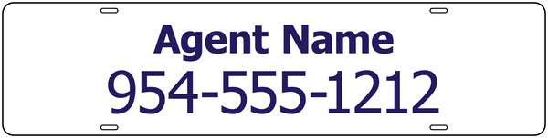 Agent Name Sign Rider, 6h x 24w, Steel