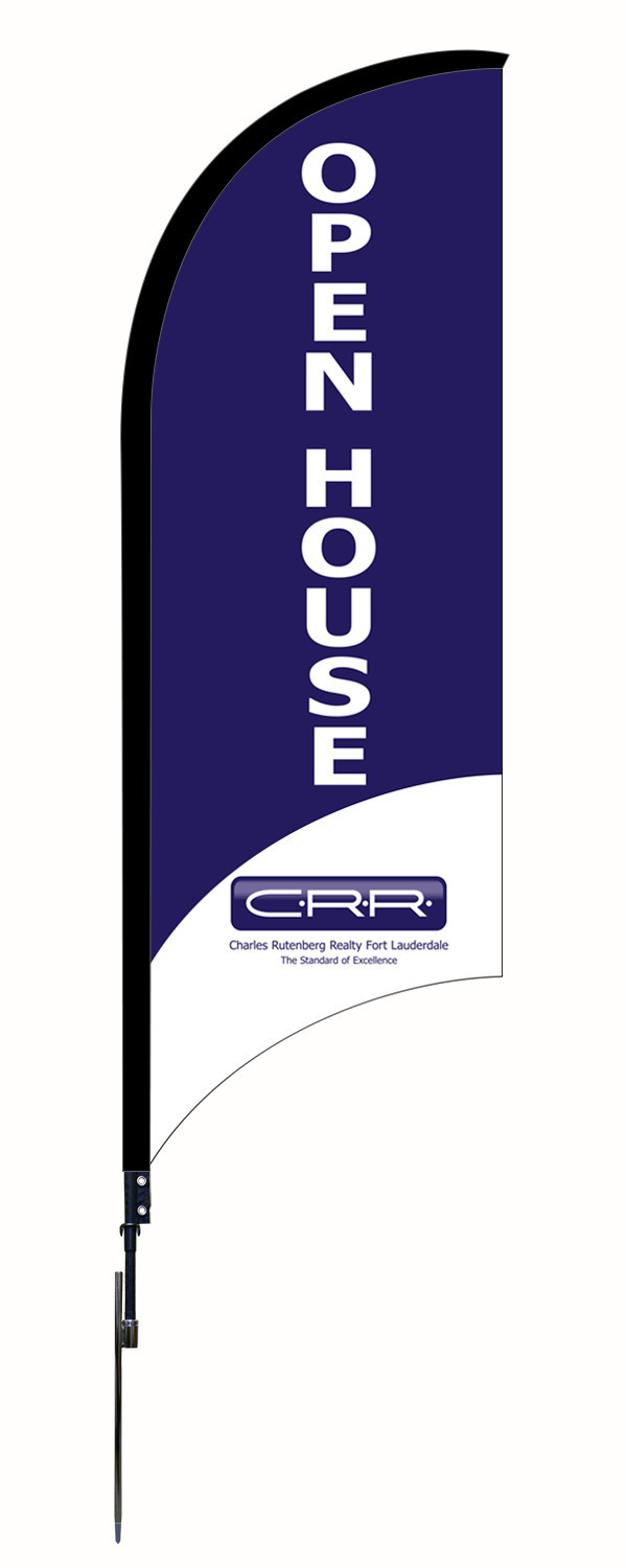 9FT Open House Feather Flag Unit, Printed on both Sides