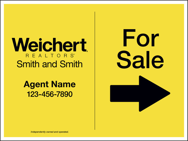 Agent For Sale Sign Panel, 18h x 24w, 4mm