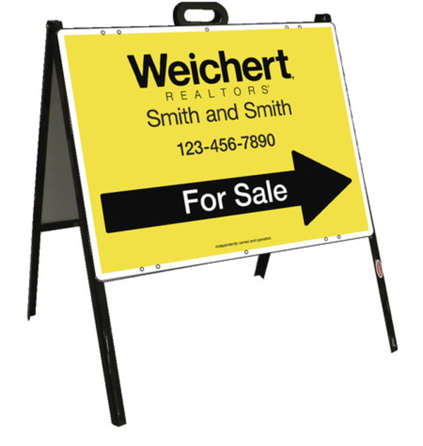 For Sale A-Frame and Sign Panel Unit, 18h x 24w, Steel