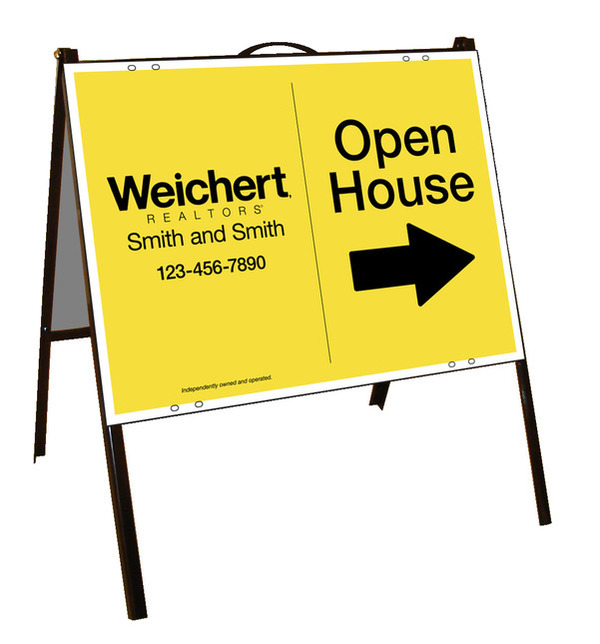 Open House A-Frame and Sign Panel Unit, 18h x 24w