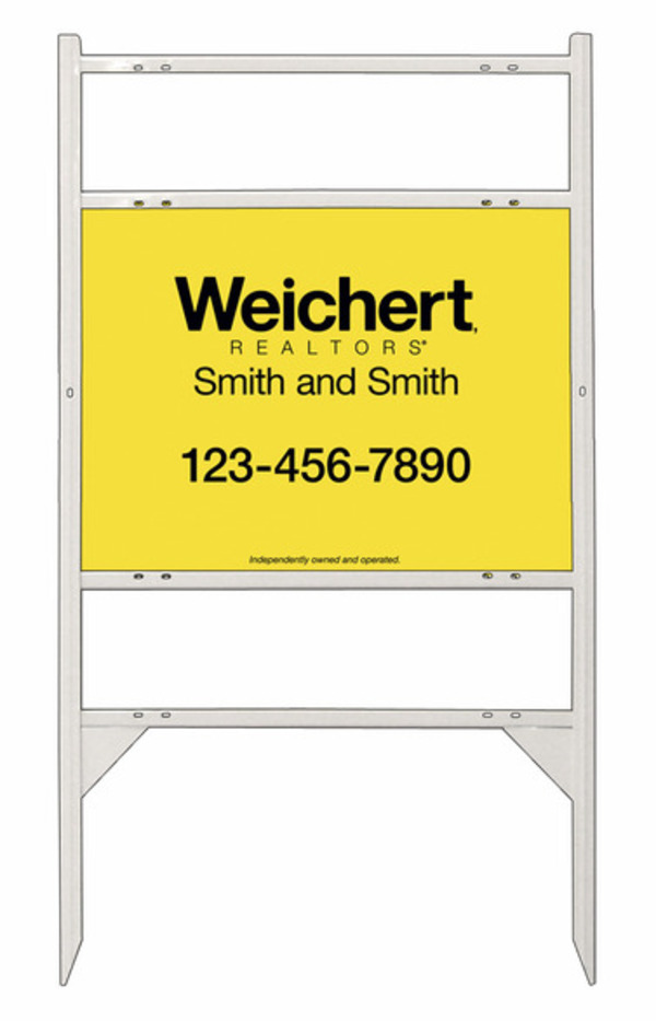 Angle Iron White Frame with Two Rider Inserts and Sign Panel Unit, 18h x 24w