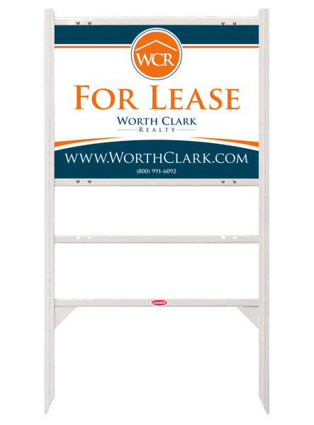 Angle Iron Frame w 1 Rider Insert and Office Sign Panel Unit, 18h x 24w, Steel