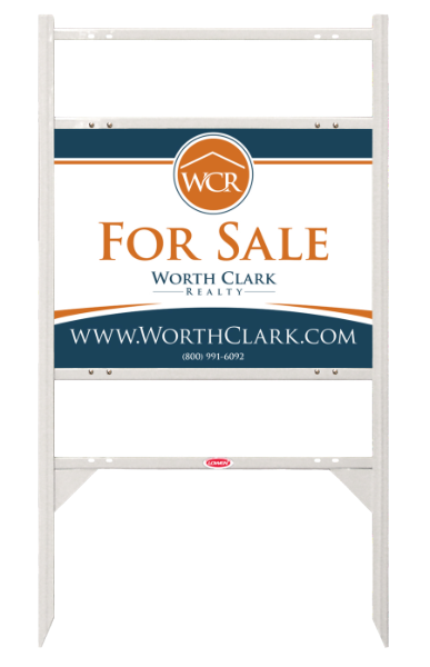 Angle Iron Frame w 2 Rider Inserts and Office Sign Panel Unit, 18h x 24w, Steel