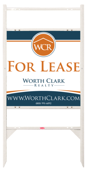 Angle Iron Frame w 2 Rider Inserts and Office Sign Panel Unit, 24h x 24w, Steel