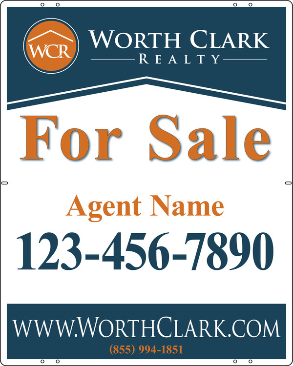 Agent Sign Panel, 30h x 24w, Steel