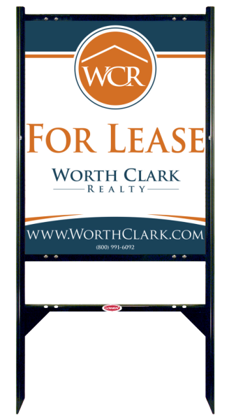 Angle Iron Frame w 1 Rider Inserts and Office Sign Panel Unit, 30h x 24w, Steel