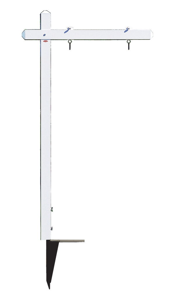 Aluminum Sign Post with Ground Anchor,19h x 30w20h x 28w - White